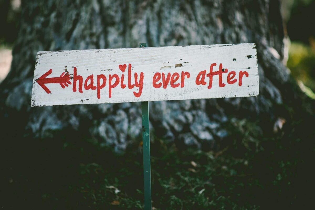 B&B Vol Liefde Liefdeslessen - bord happily ever after