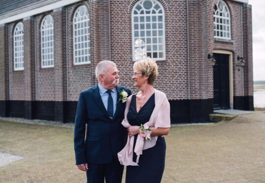 Afke en Harrie trouwfoto